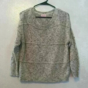 Pink Lily - Women’s Small - Gray Sweater w/ Autumn Bits of Color